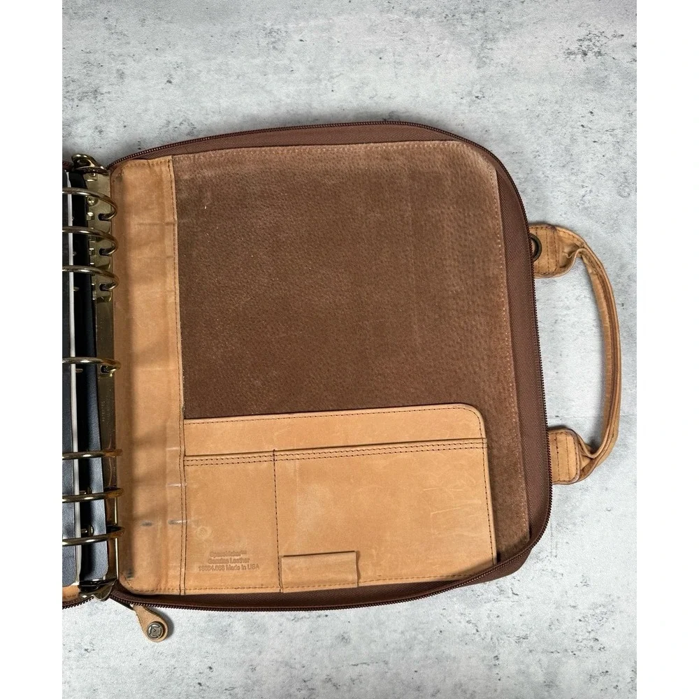 Vintage Franklin Covey leather planner